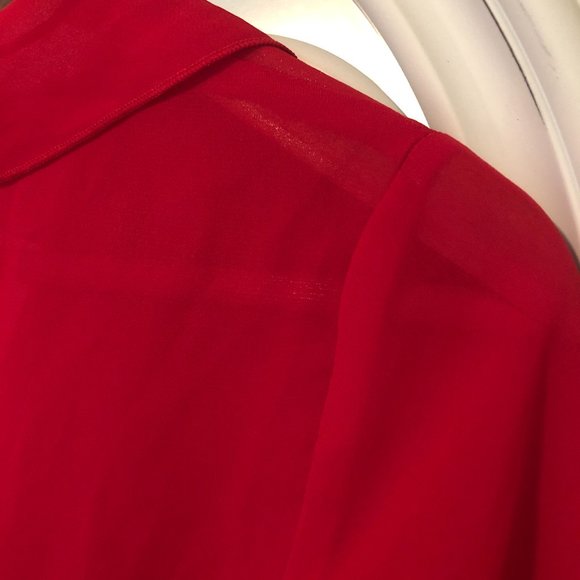 Leona Edmiston Sheer Raspberry Red Frock - Picture 7 of 11